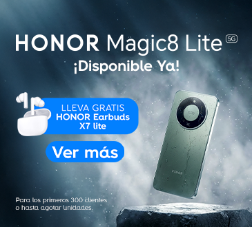 Adquiere el nuevo Honor Magic8 Lite y llévate gratis los Honor Earbuds X7 lite, solo en altice 