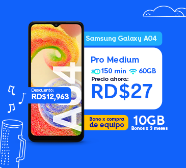 Samsung Galaxy A04 adquierelo en altice 